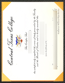 Central Texas College diploma， 中德克萨斯学院文凭