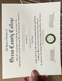 Ocean County College diploma