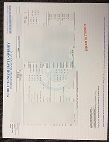 中田纳西州立大学成绩单MTSU transcript